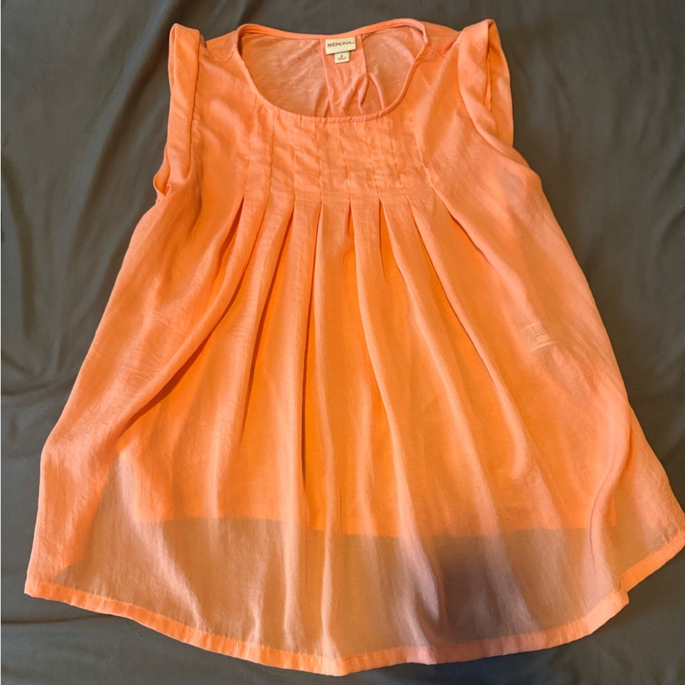 Merona Peach Sleeveless Blouse